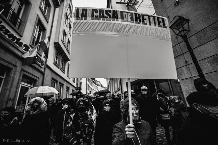 Manifestação do sector Horesca no Luxemburgo, pelo terceiro sábado consecutivo, 30.01.2021 - FOTO CLAUDIO LOPES - FACEBOOK - TODOS OS DIREITOS DE AUTOR RESERVADOS