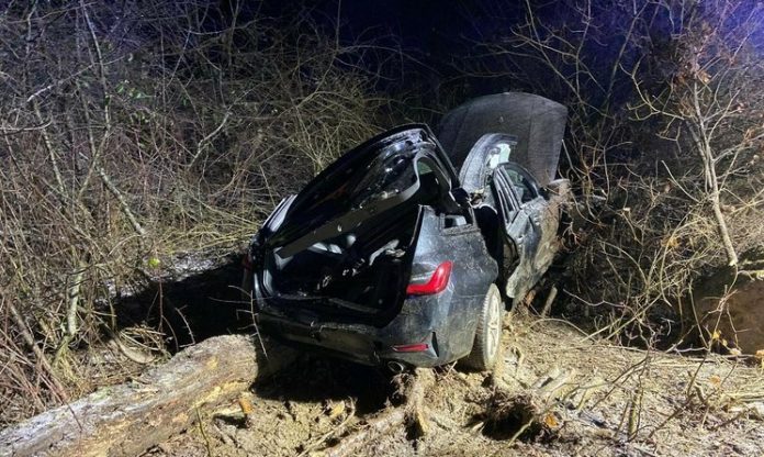 Acidente de viação na estrada CR118, entre Larochette e Angelsberg, Luxemburgo, 30.01.2021 - FOTO POLICE LUXEMBOURG